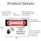 Signmission Stay Away When Machine Is Operating Danger Sign, Aluminum, 14in W x 10in L, 2PK OS-2PACK-DS-A-1014-L-1700 - alternate 5
